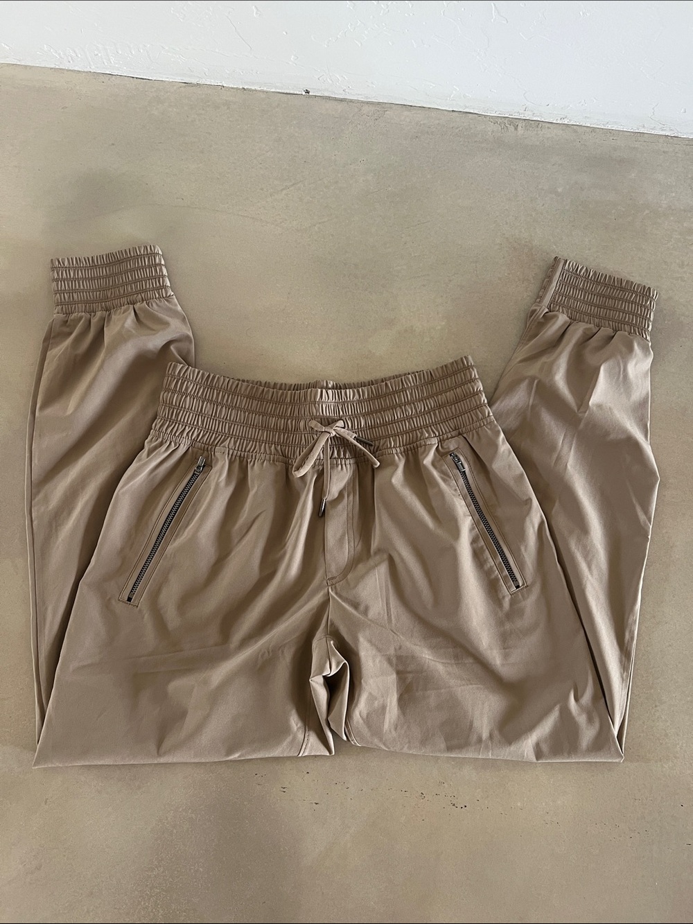Athleta Tan Camden Joggers with Zip Pockets